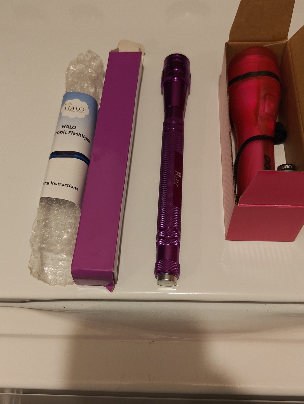 Halo Purple Slim Aluminum LED Flashlight